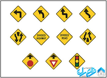 تابلوهای هشداری راهنمایی و رانندگی