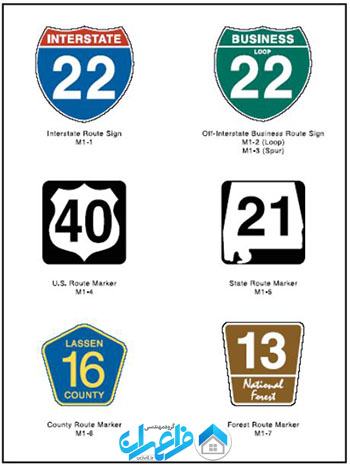 تابلوهای راهنمایی و رانندگی در امریکا