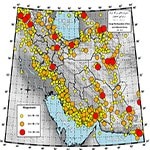 دانلود نقشه لرزه خیزی ایران از موسسه ژئوفیزیک